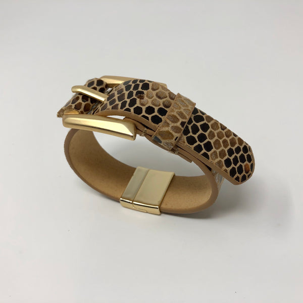 Snakeskin Buckle Cuff Bracelet