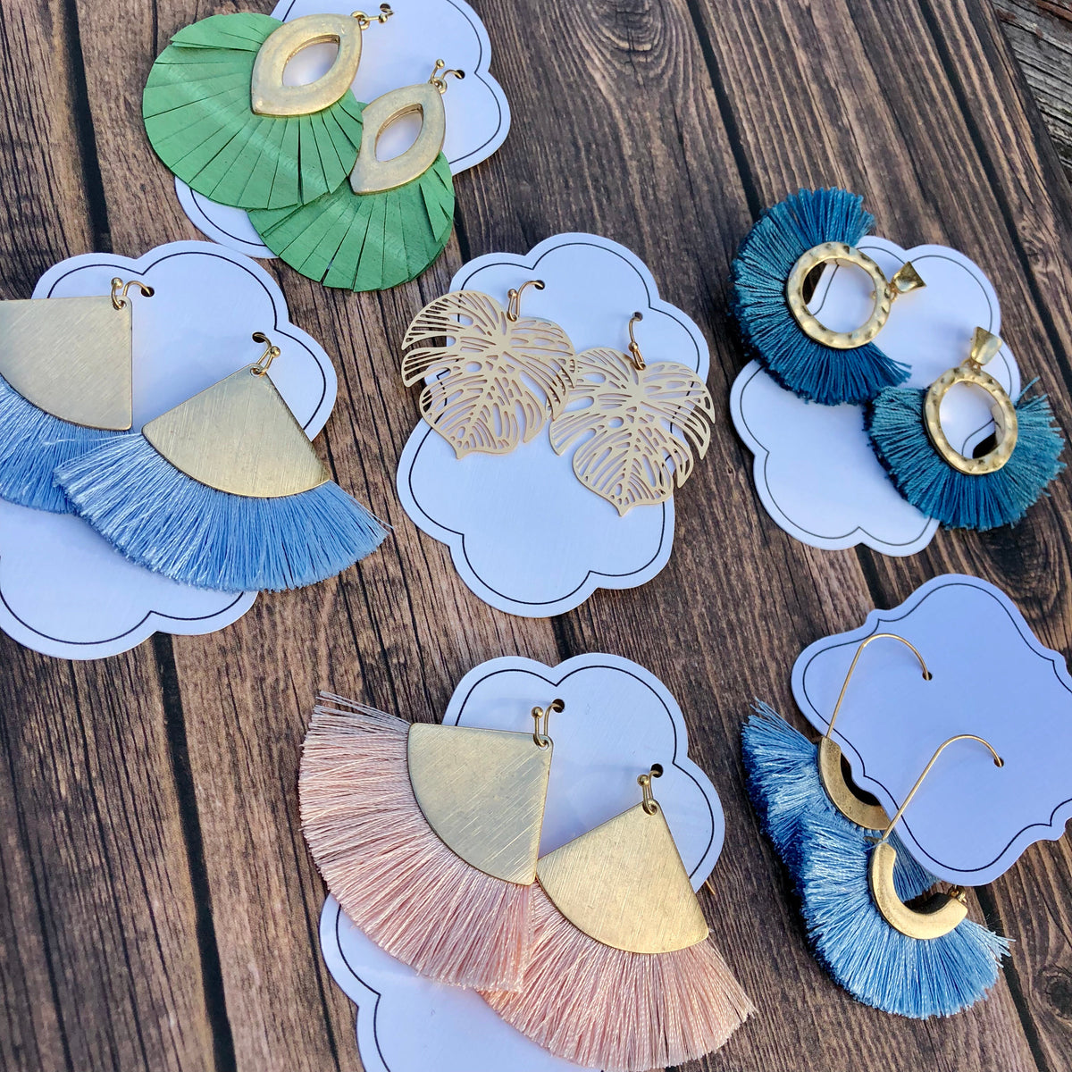 Gold Palm Leaf Earrings